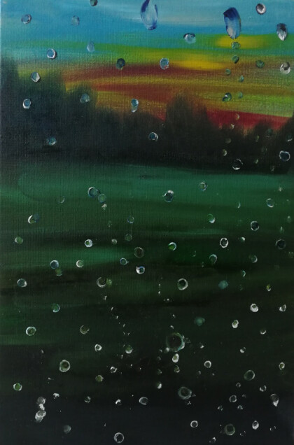 Пейзаж, дождь