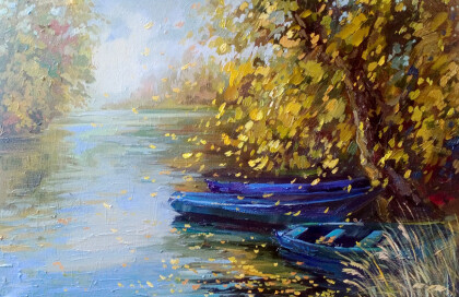 лодочки на реке Трубеж