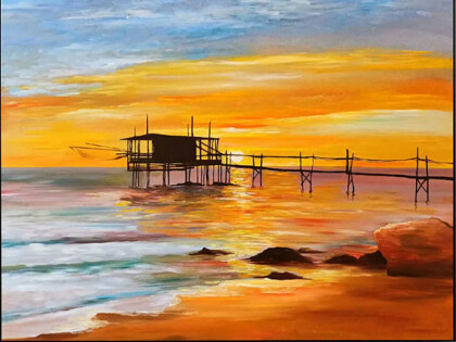 Закат на море