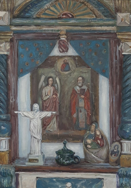 188-натюрморт.Домашний иконостас