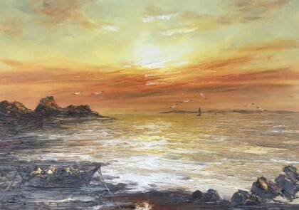 Закат над морем