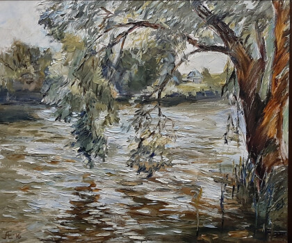 129- Июнь. Ракита у пруда