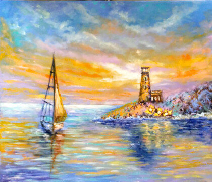 Морской пейзаж. Маяк