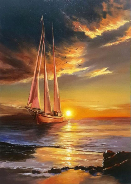 Парусник на закате