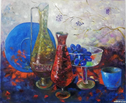 Натюрморт с виноградом