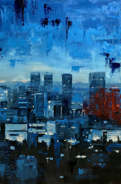 Пейзаж ночного города