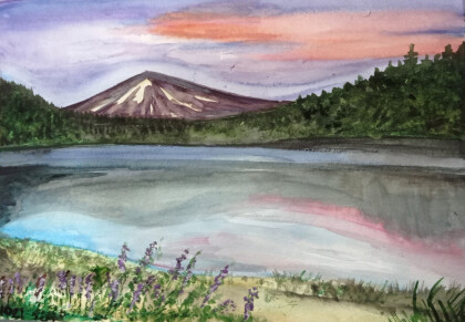 На берегу водоёма