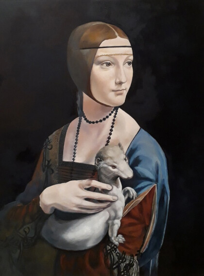 Дама с горностаем. Леонардо да Винчи. Копия.