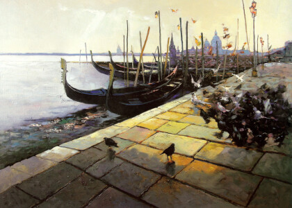 Венеция, голуби