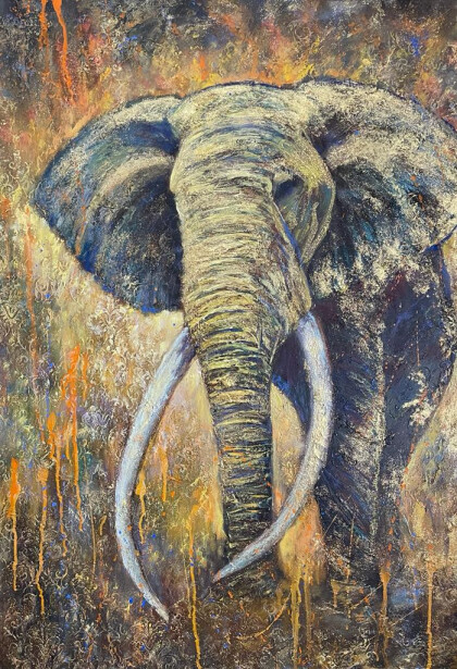 Слон интерьерный в стиле фьюжн