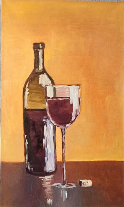 Бутылка бургунского вина