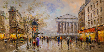 Пейзаж Парижа Антуана Бланшара Королевская улица Мадлен N2