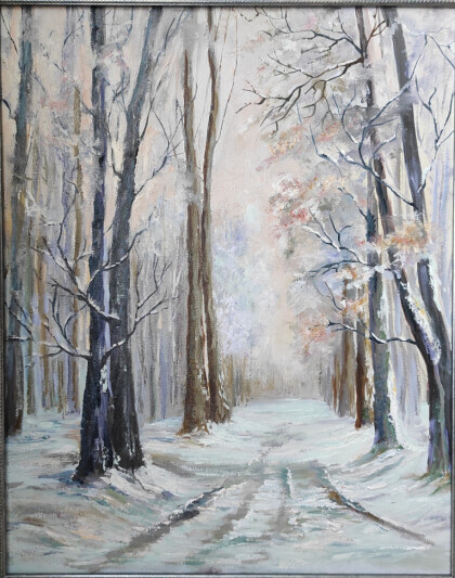 Дорога в зимнем лесу