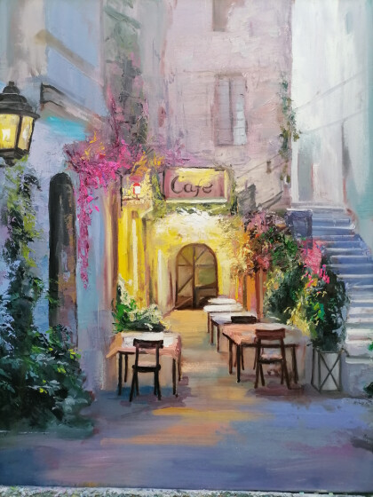 Рим  маленькое кафе