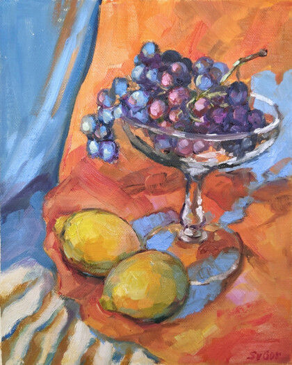 виноград с лимонами