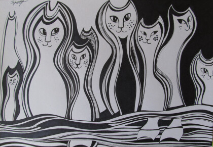 Кошки и отражения