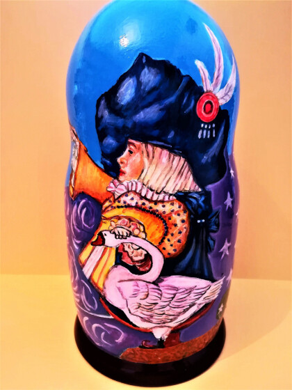 Матрешка. Свободная копия Майкла Паркеса '' Грация и маленький принц.