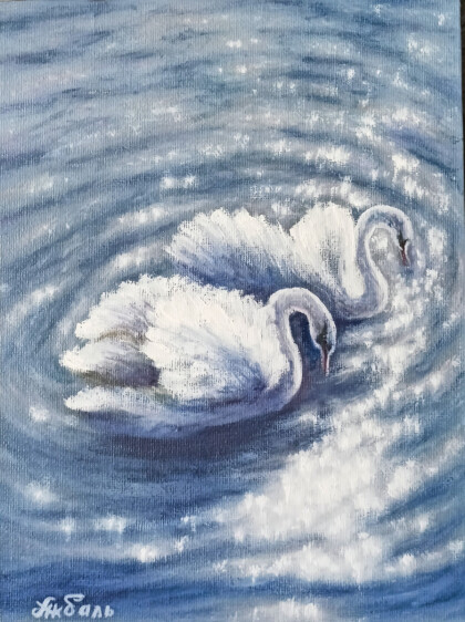 Пара лебедей