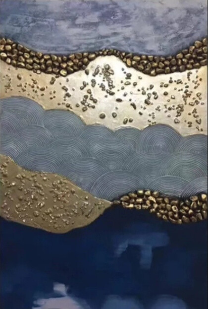 Абстракция в темных тонах с поталью