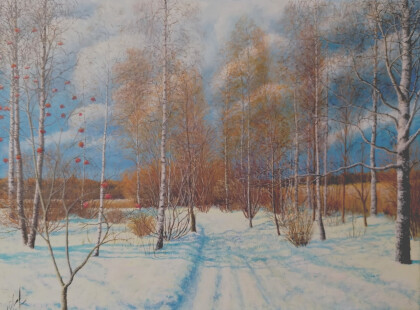 Зимняя дорога у берега