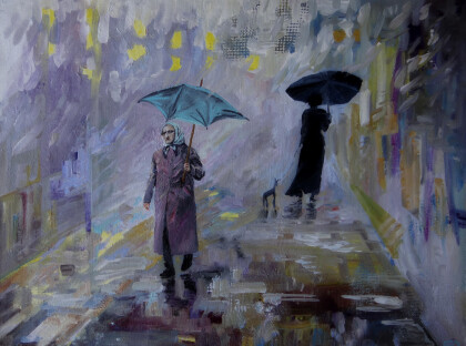 Зонтик сломался,шарик улетел