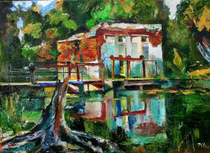 ГЭС в бывшей усадьбе Елисеевых