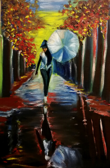 Пейзаж, дождь