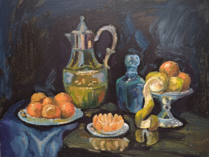 Натюрморт с мандаринами