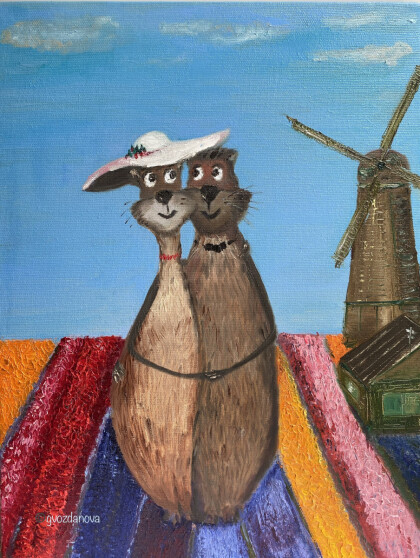 Влюблённые коты в Голландии