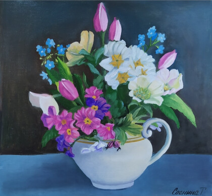 Натюрморт с весенними цветами
