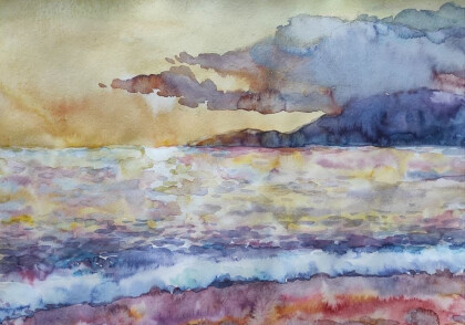 Закат на море