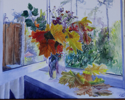 Осень в окне