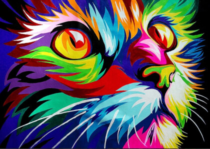 Радужная кошка