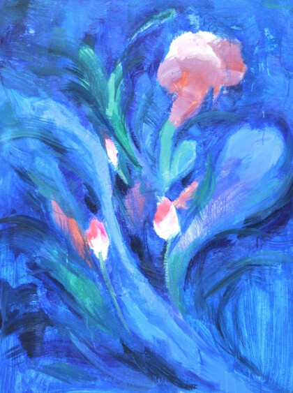 Нежно-розовые цветы