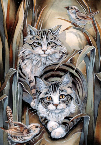 Кошки на прогулке