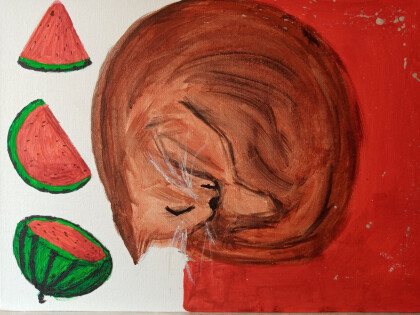 Кот и арбузы