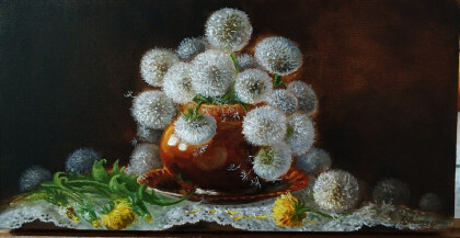 Натюрморт с одуванчиками