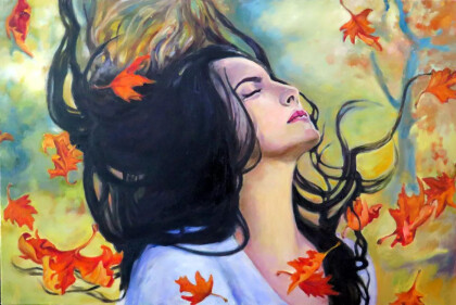 В осеннем саду