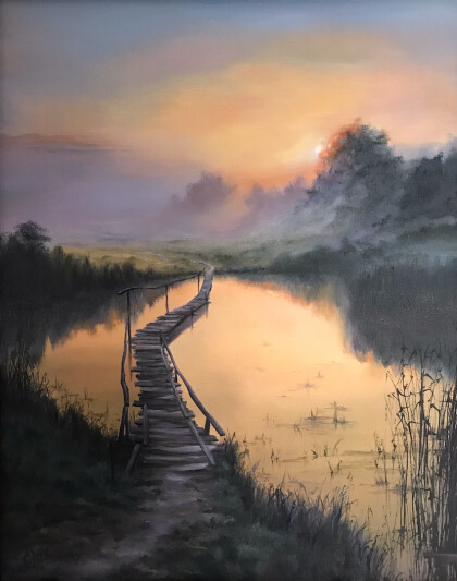 Последние лучи заходящего солнца