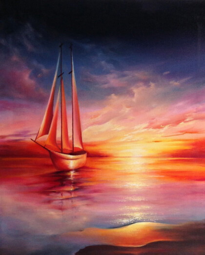 Парусник на закате