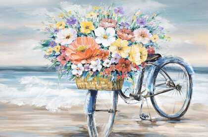 Велосипед  с цветами