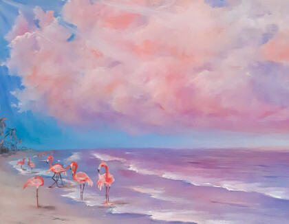 Розовые фламинго