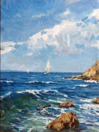 Белеет парус