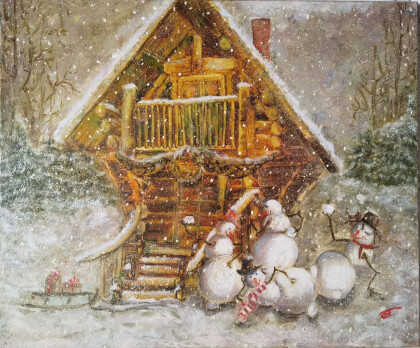 Веселые снеговики