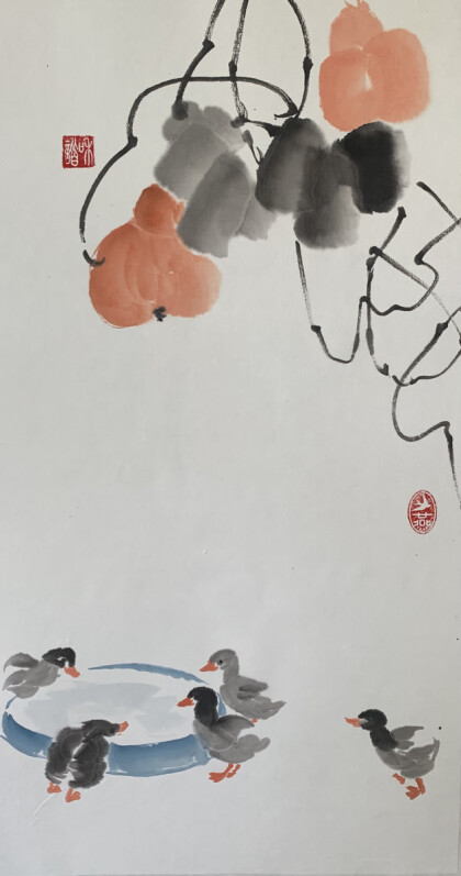 Гусята и тыква горлянка