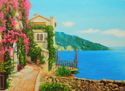 Средиземноморье,тихая улочка