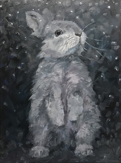 Кролик зимой