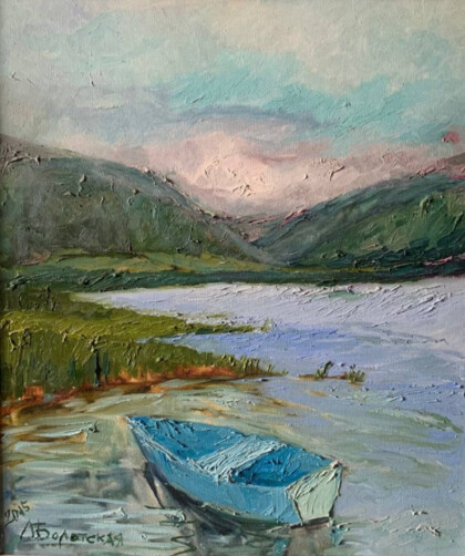 Башкирия. Озеро. Лодка