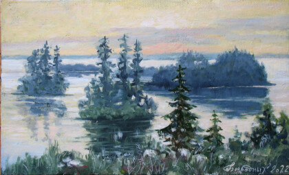 Закат.Озеро