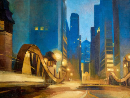 Город в теплых тонах